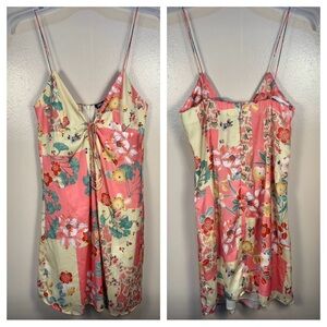 Zara Satin Effect Patchwork Mini Slip Dress